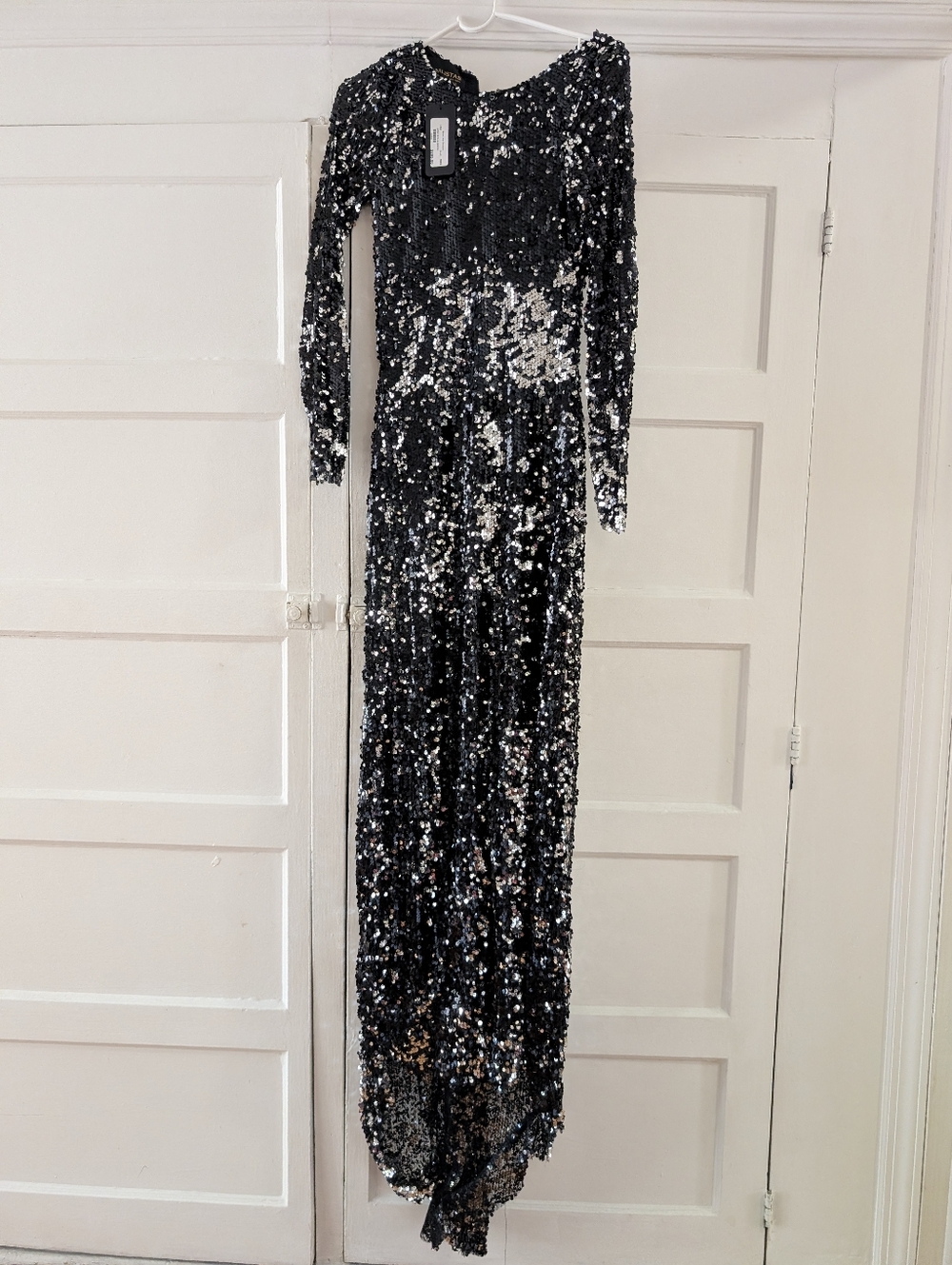 Long Black Sequin Evening Dress - Modalistas Size M Medium With Tags